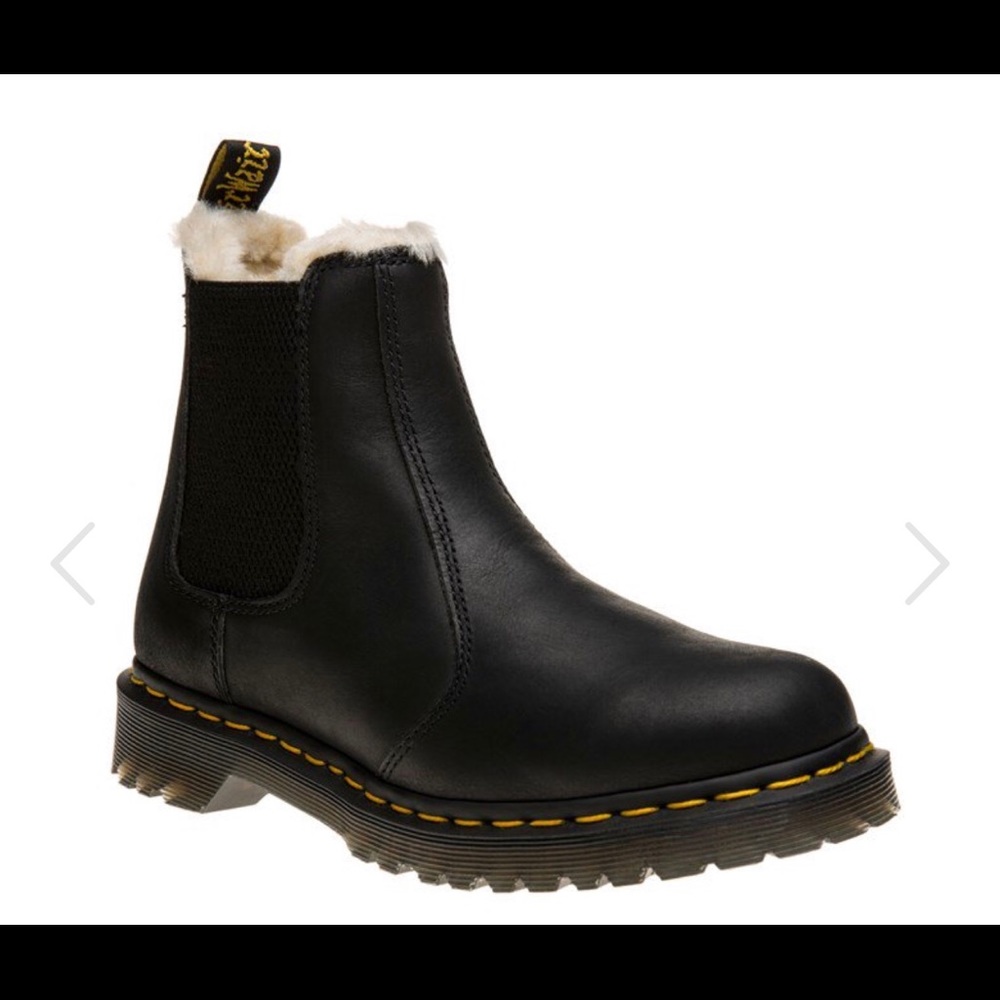 Dr. Martens Leonora Boots Fur Lined Ankle Boots